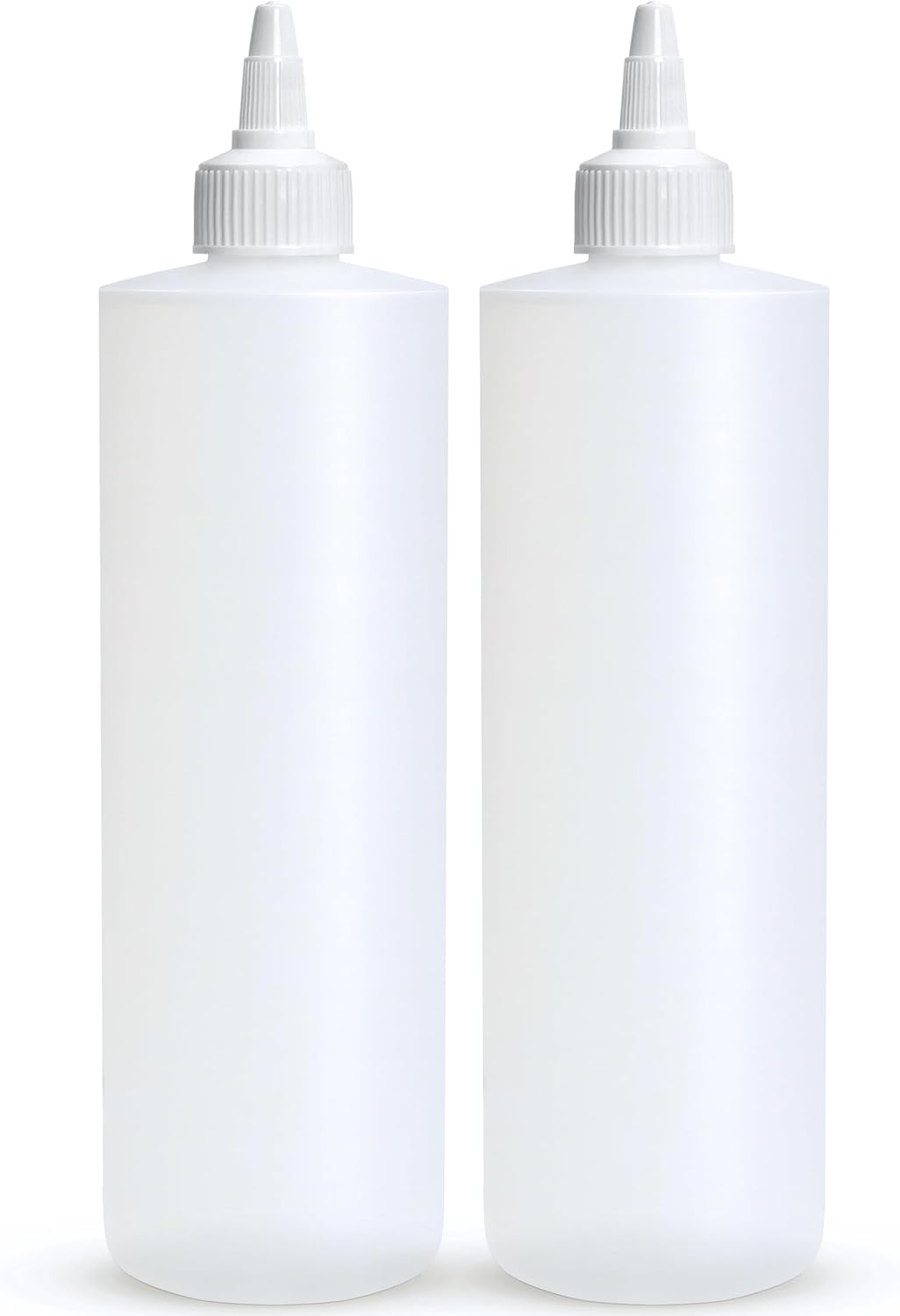 BRIGHTFROM Condiment Squeeze Bottles, 16 OZ Empty Squirt Bottle with Twist Top Cap, Leak Proof - Great for Ketchup, Mustard, Syrup, Sauces