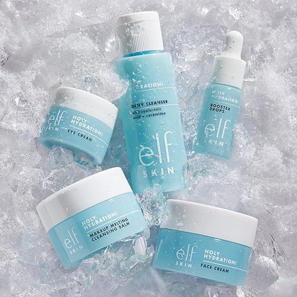 e.l.f. SKIN Holy Hydration! Hydrated Ever After Skincare Mini Kit, Cleanser, Makeup Remover, Moisturizer & Eye Cream For Hydrating