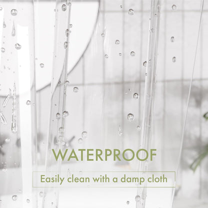 AmazerBath Shower Curtain Liner, 72x72 Clear Shower Curtain Liner, Waterproof Plastic Shower