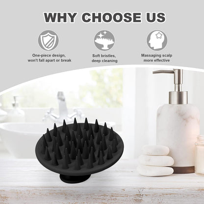 Meartchy Silicone Scalp Massager Shampoo Brush, Scalp Brush for Hair Growth & Dandruff