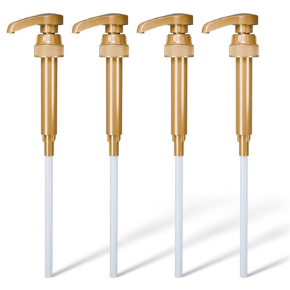 4 Pcs Coffee Syrup Pump Dispenser - Works as Skinny and Torani Syrup Pump - Fits Various 25.4 oz Bottles, Precise Dispensing 0.3oz & Lockable