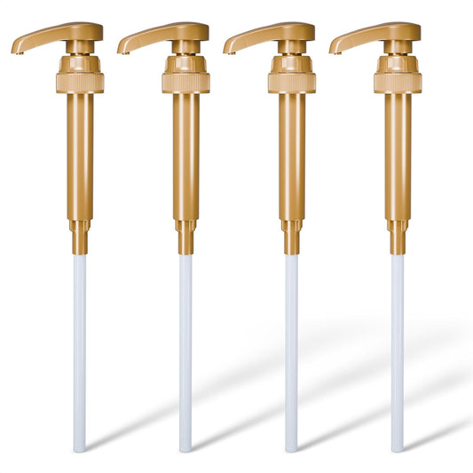 4 Pcs Coffee Syrup Pump Dispenser - Works as Skinny and Torani Syrup Pump - Fits Various 25.4 oz Bottles, Precise Dispensing 0.3oz & Lockable