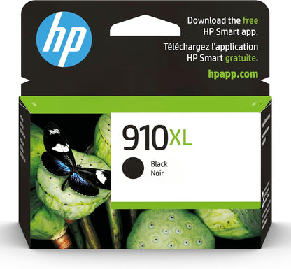 HP 910XL Black High-Yield Ink Cartridge, Works with OfficeJet 8010, 8020 Series, OfficeJet Pro 8020, 8030 Series, Eligible for Instant Ink