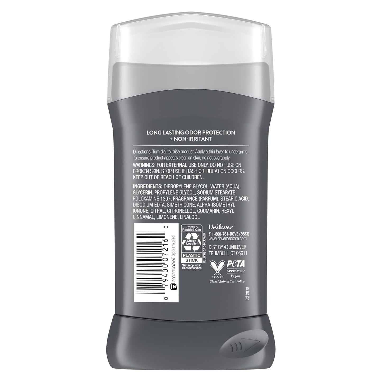 DOVE MEN + CARE Deodorant Stick for Men Clean Comfort 4 Count Aluminum Free 72-Hour Odor Protection Mens Deodorant with 1/4 Moisturizing Cream 3 oz