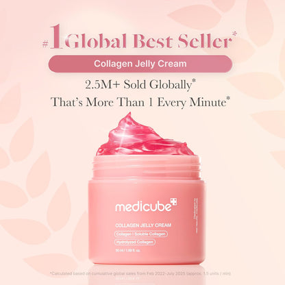 medicube Collagen Jelly Cream- Niacinamide & Freeze-Dried Hydrolyzed Collagen - Boosts skin's barrier hydration and gives 24h Glow & Lifted Look -