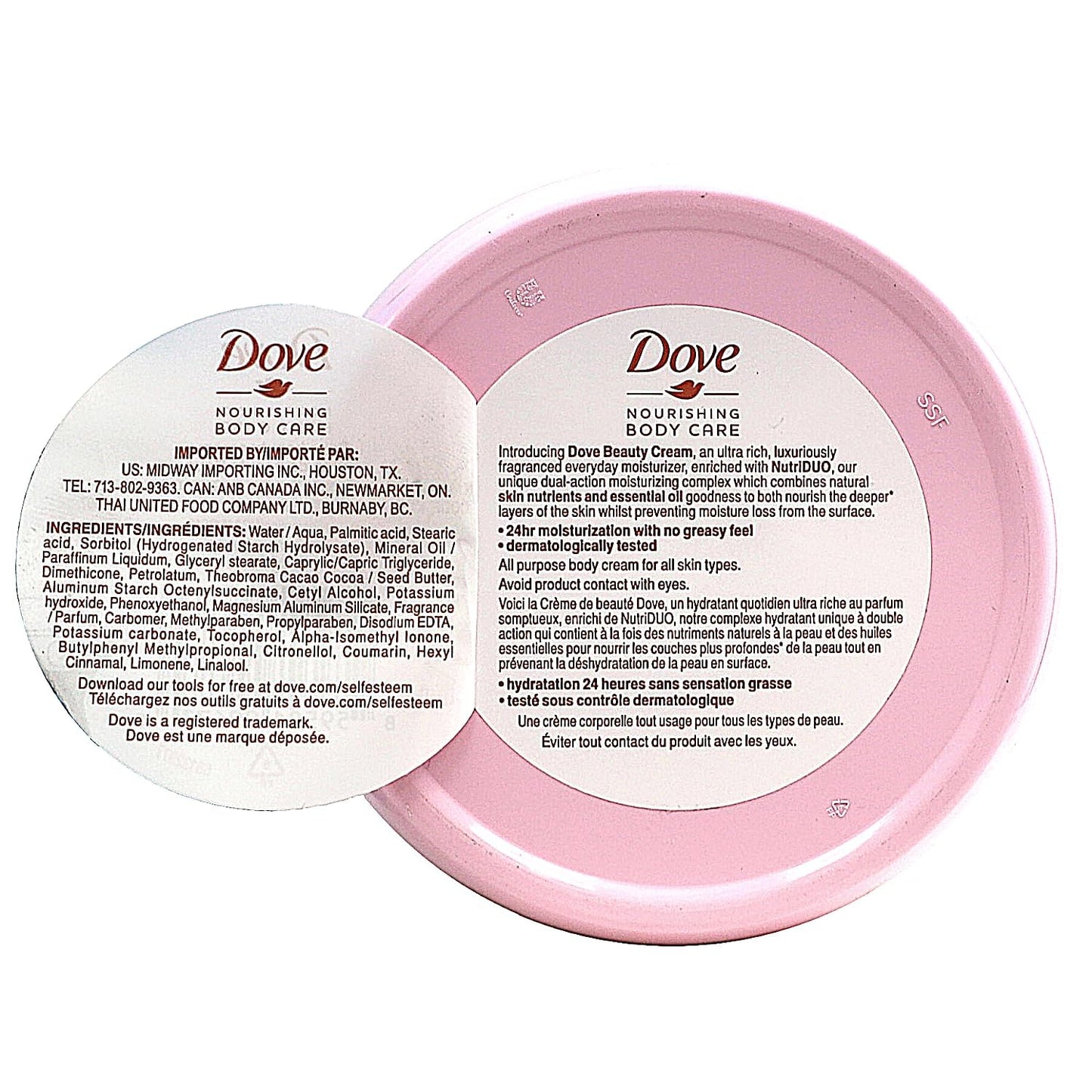 Dove Nourishing Body Care, Face, Hand, and Body Beauty Cream for Normal to Dry Skin Lotion for Women with 24-Hour Moisturization
