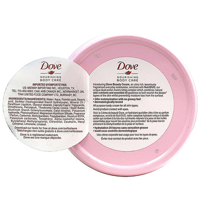 Dove Nourishing Body Care, Face, Hand, and Body Beauty Cream for Normal to Dry Skin Lotion for Women with 24-Hour Moisturization