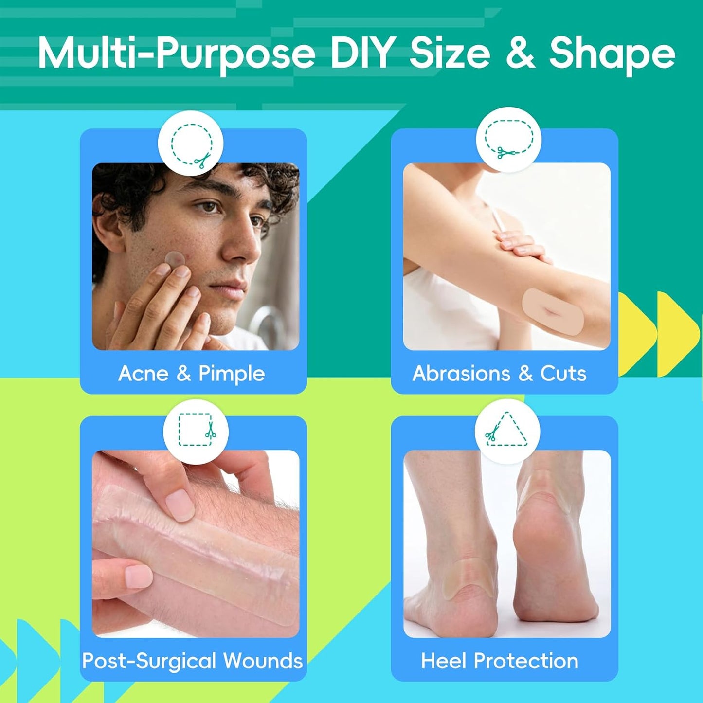 LIFARA Hydrocolloid Roll for Wound Care - Cut-to-Size, Hydrocolloid Patch Bandages with Self-Adhesive, Ultra Absorbent &