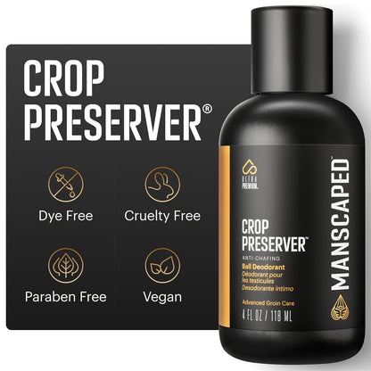 MANSCAPED The Crop Preserver, Men's Ball Deodorant, Male Care Hygiene Moisturizer, Anti-Chafing Groin Protection with Cooling Aloe
