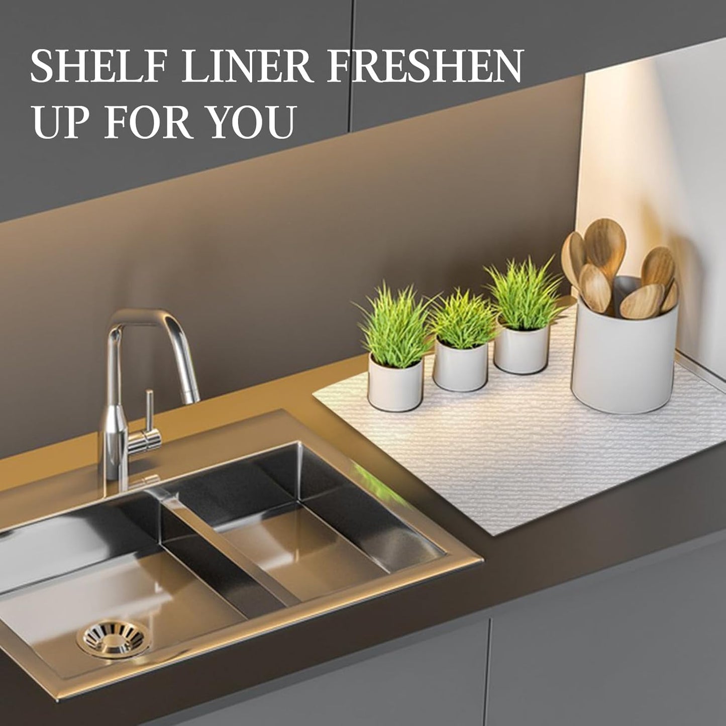 Beautysaid Shelf and Drawer Liner for Kitchen
