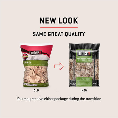 Weber Apple Wood Chips, 2 lb Premium BBQ Smoking & Grilling Chips for Subtle, Sweet Apple Flavor Ideal for Beef, Lamb, Poultry, Pork & Fish