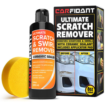 Carfidant Scratch Repair and Swirl Remover - Car Paint Scratch Remover & Restorer Kit with Buffer Pad - Polishing & Waxing Kits - Compound for