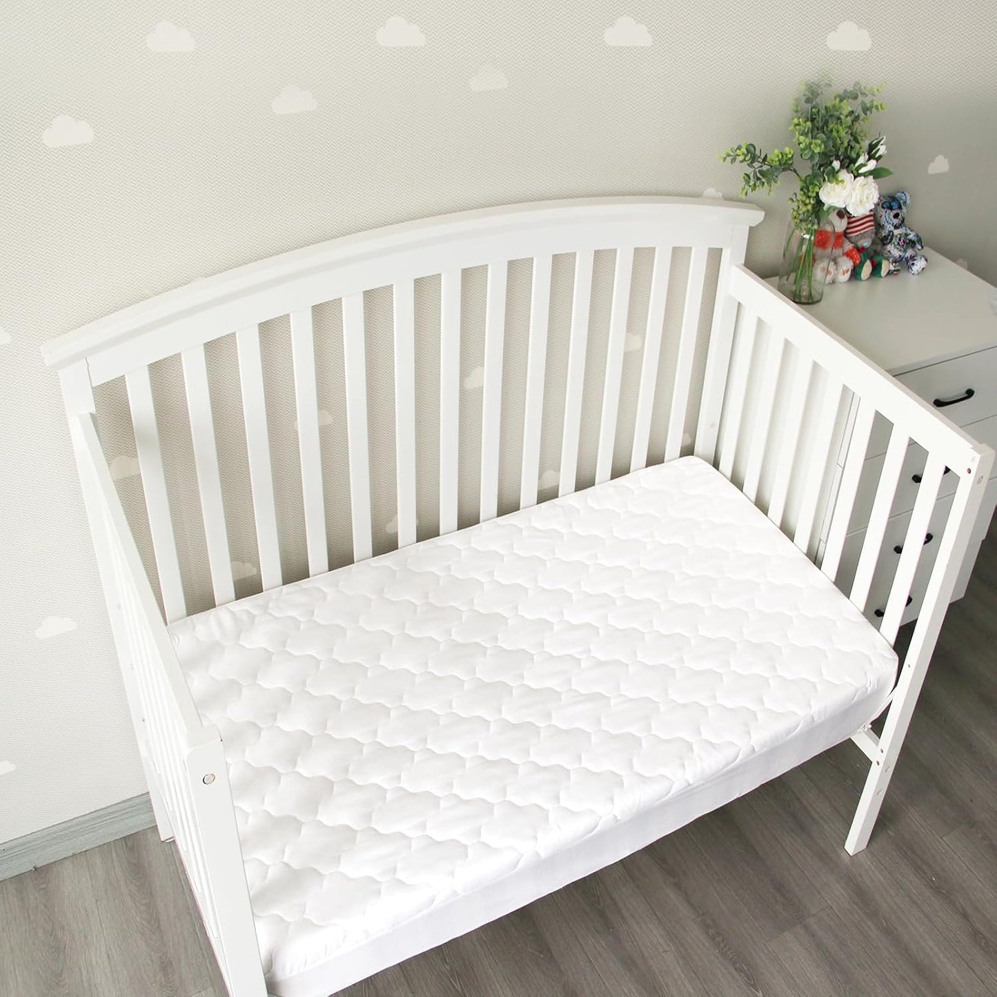Crib Mattress Protector Sheets Fitted Waterproof Crib Mattress Pad