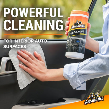 Car Wipes Multi-Pack by Armor All, Cleans Vehicle Interior and Exterior, Includes Armor All Protectant Wipes, Glass Wipes, and Cleaning Wipes