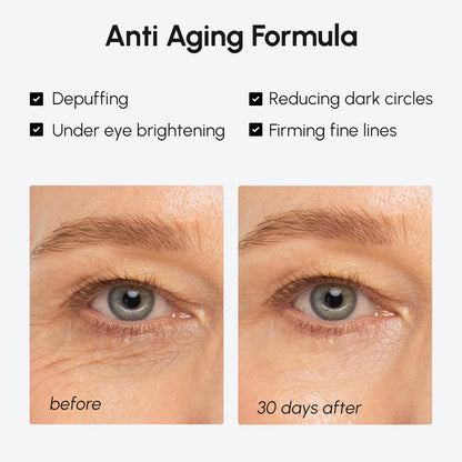 MAREE Under Eye Balm Stick Hydrating Retinol Caffeine Under Eye Brightener Stick for Older Women Collagen Undereye Cream for Dark Circles & Wrinkles