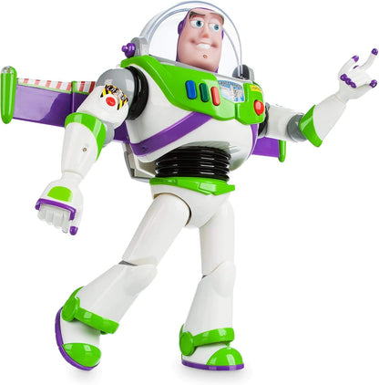 Disney Store Official Buzz Lightyear Interactive Talking Action Figure from Toy Story, Features 10+ English