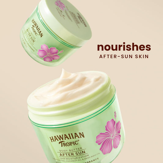 Hawaiian Tropic After Sun Body Butter with Coconut Oil, 8oz, After Sun Lotion, Moisturizing Body Lotion, After Sun Moisturizer, Coconut Body