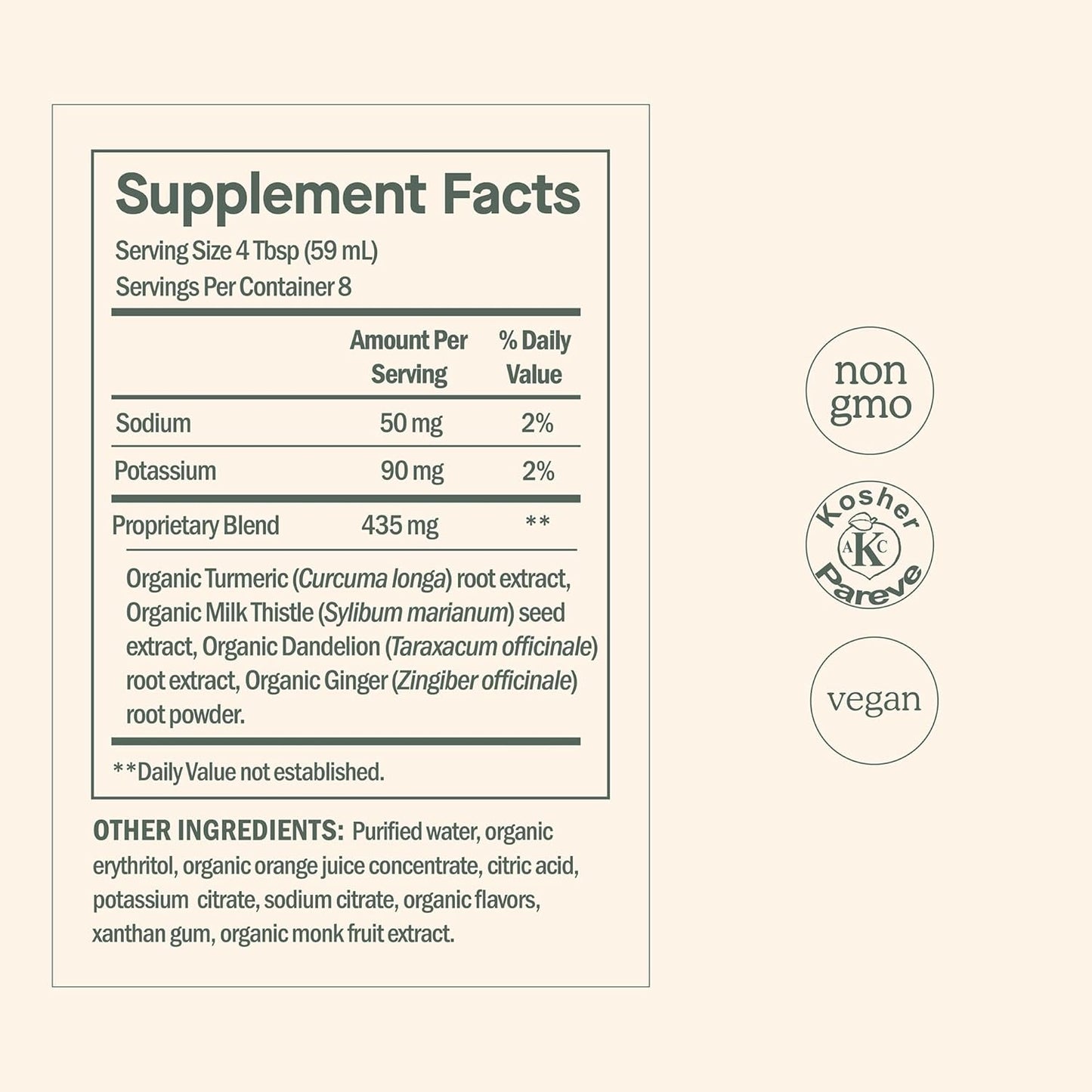 Dose for Your Liver Cleanse Detox & Repair, Made with Organic Milk Thistle Supplement with Turmeric, Dandelion, Ginger, and