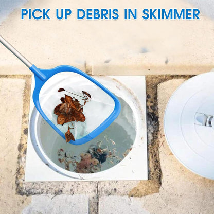 TidyMister Hot Tub Skimmer Spa Net with 12'' Aluminum Pole Ultra Fine Mesh Net Handy Leaf Skimmer for Small Above Ground Pools Pick Up Fine Debris