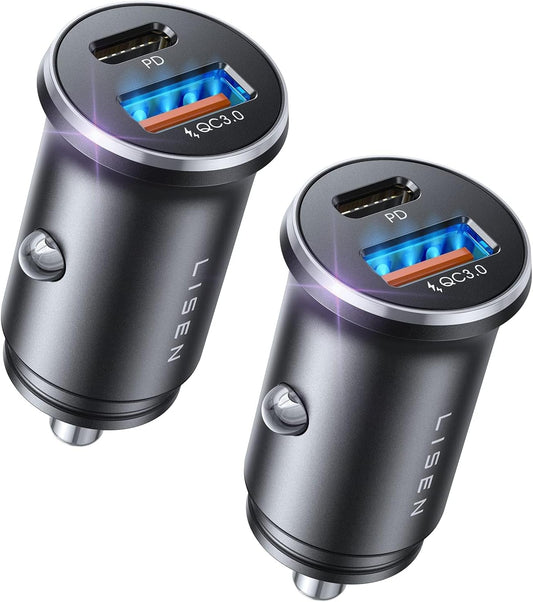 LISEN Car Charger USB C, 69W Cigarette Lighter USB Charger Adapter, Car Accessories Gifts for