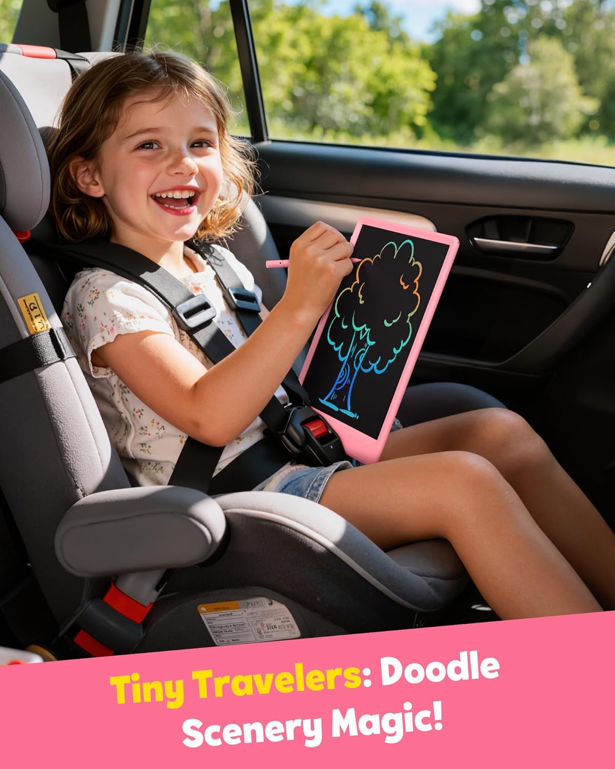 TEKFUN LCD Writing Tablet for Kids, 10-inch Coloring Drawing Pad, Mess Free Doodle Board, Easter Gifts for Girls and
