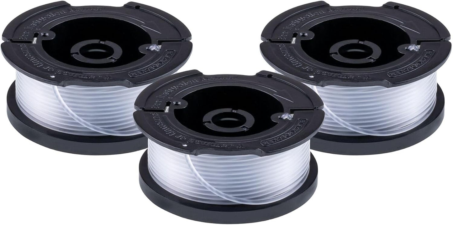 BLACK+DECKER Weed Eater String, Trimmer Line, 3-Pack, 30-Feet of Replacement Spool, 0.065-Inch Diameter