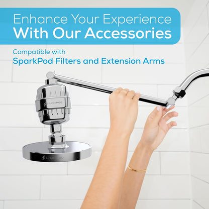 SparkPod Shower Head - High Pressure Rain - Premium Quality Luxury Design - Easy Clean Adjustable Replacement for Your Bathroom Shower Heads (Luxury