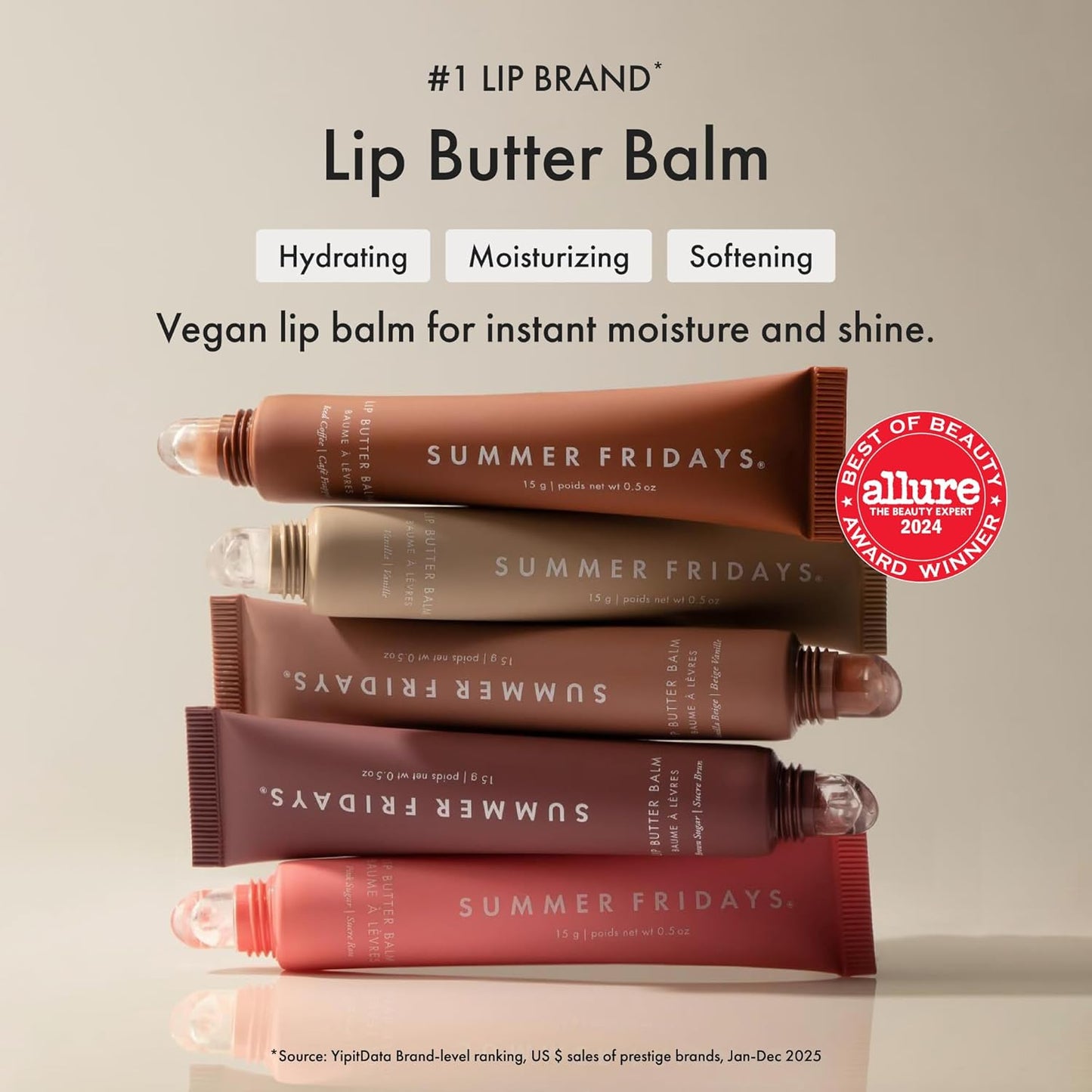 Summer Fridays Lip Butter Balm - Conditioning Lip Mask and Lip Balm for Instant Moisture, Shine and Hydration -
