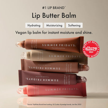 Summer Fridays Lip Butter Balm - Conditioning Lip Mask and Lip Balm for Instant Moisture, Shine and Hydration -