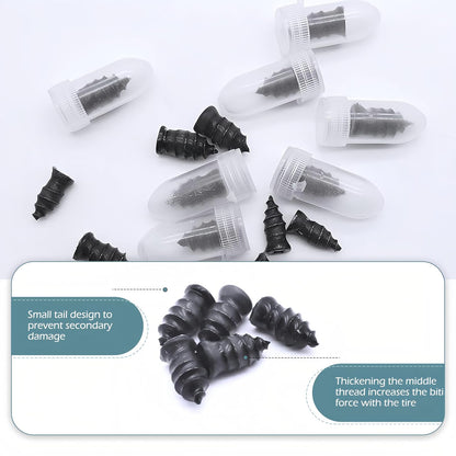 60 PCS Tire Repair Rubber Nail, Vacuum Tire Repair Kits Spiral Rubber Screws, Fast Self-Service Tool for Car, Truck