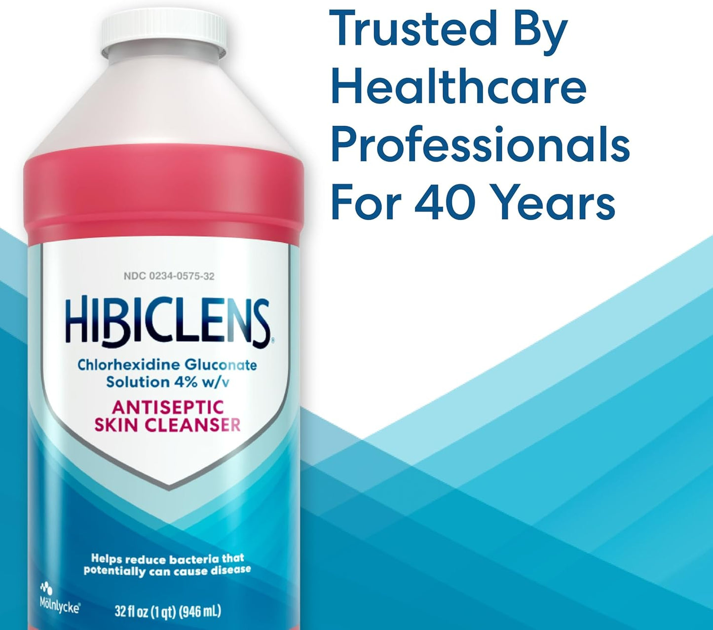 Hibiclens Antimicrobial and Antiseptic Soap and Skin Cleanser 32 oz for Home and Hospital 4% CHG, Packaging May Vary
