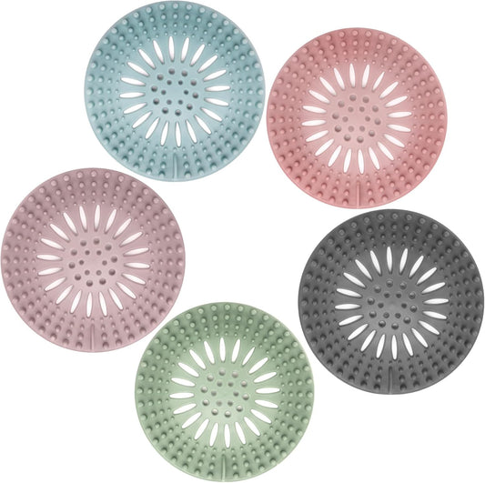 Gotega Bathroom Sink Drain Strainers, Hair Catcher Shower Drain Covers Protector, Flexible TPR
