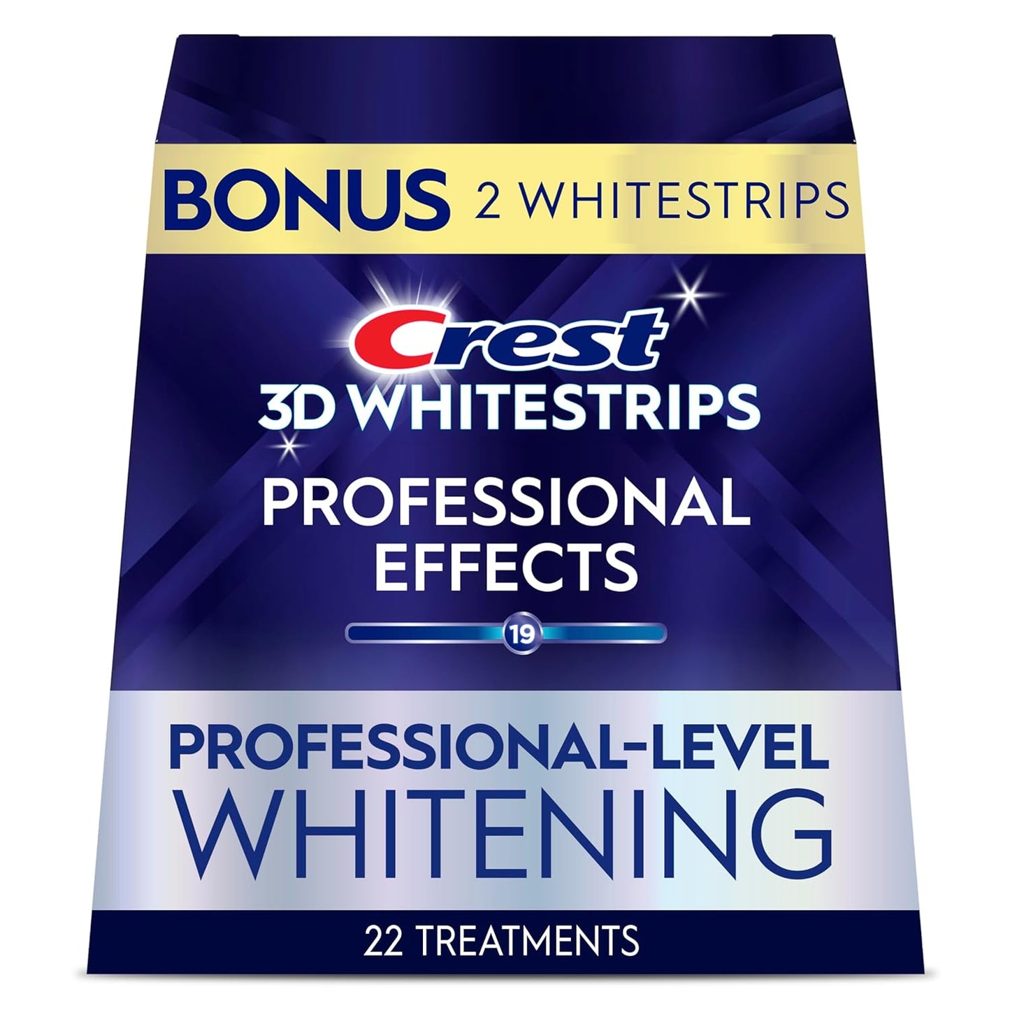 Crest 3D Whitestrips Professional Effects Teeth Whitening Kit, 22 Treatments (20 + 2 Bonus), Each with 1