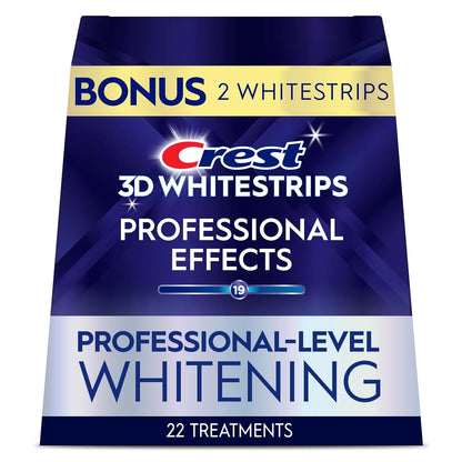 Crest 3D Whitestrips Professional Effects Teeth Whitening Kit, 22 Treatments (20 + 2 Bonus), Each with 1