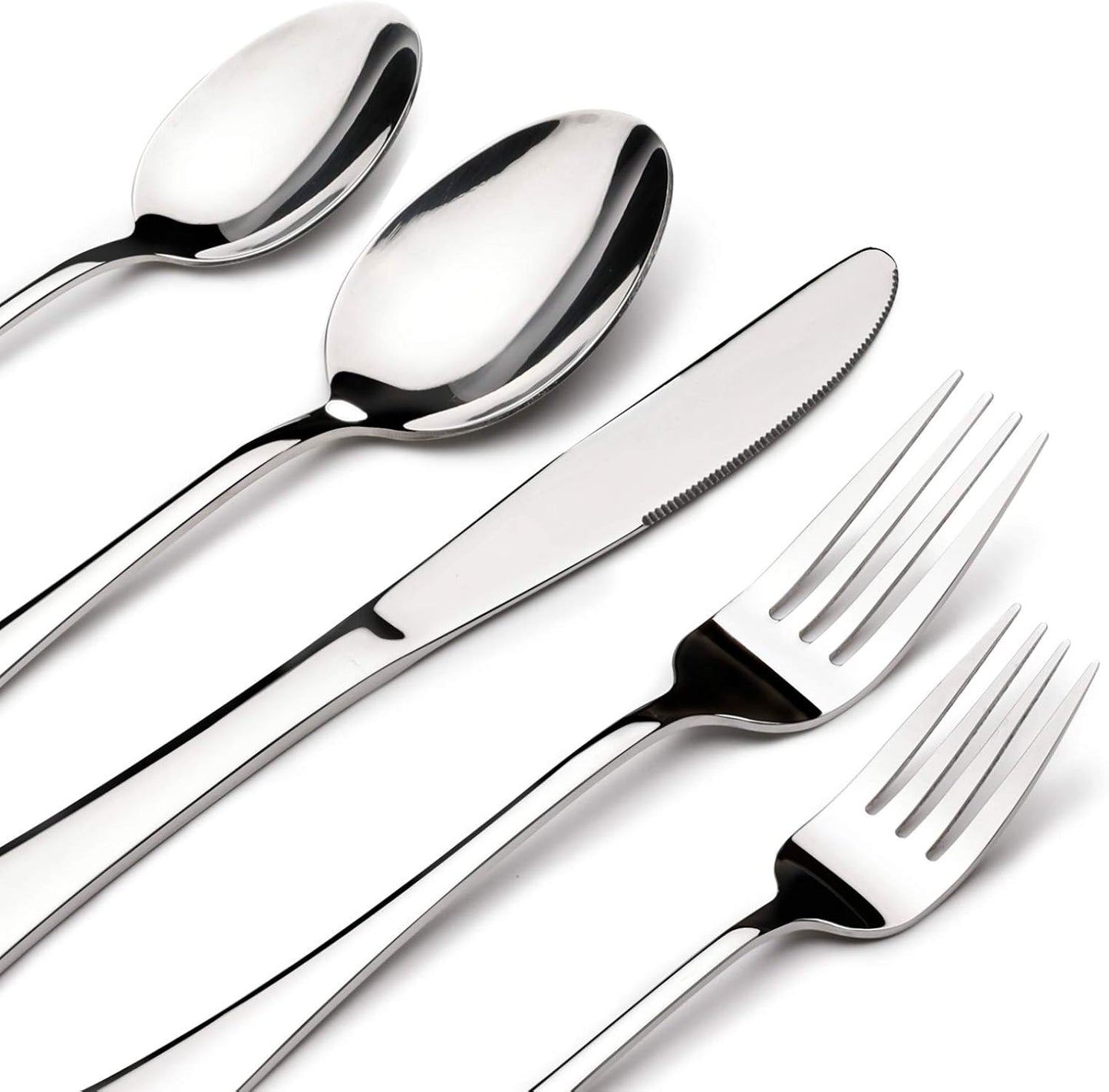 Silverware Set for 8, 40 Piece Heavy Duty Stainless Steel Flatware Utensils Cutlery Set Including Steak Knife Fork and Spoon, Dishwasher