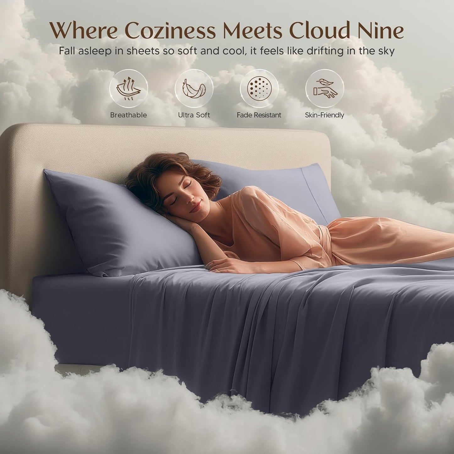 Utopia Bedding Queen Size Sheet Set 4 Piece Bed Sheets, Soft and Breathable Microfiber, Includes 1 Fitted