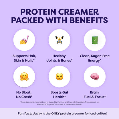 Sweet Cream Protein Coffee Creamer - Grass Fed Pasture Raised Collagen - Hair, Skin & Nail Support, Energy-Boosting MCTs, Keto