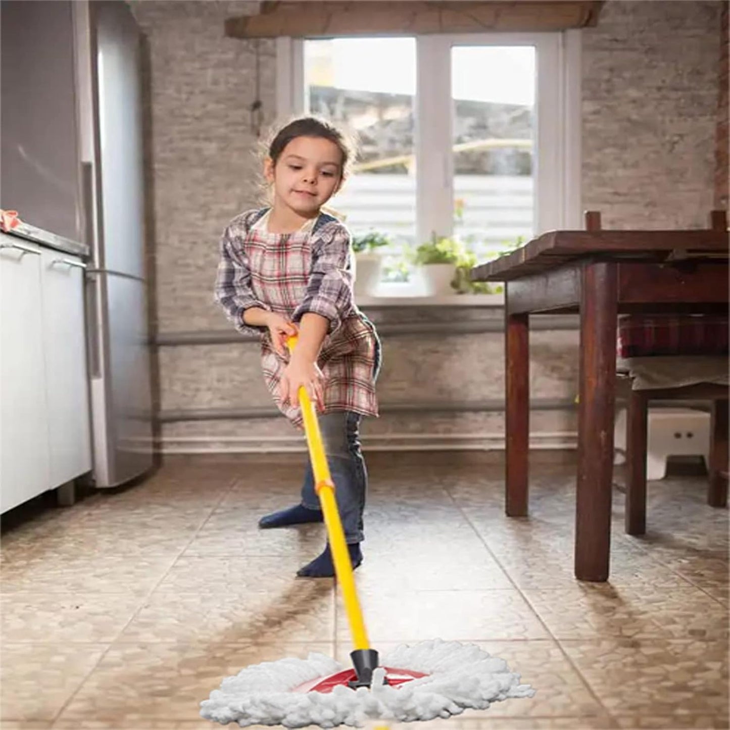 Spin Mop Replacement Head 4 Pack Mop Refill,Deep Clean,Machine Washable and Easy to Replace