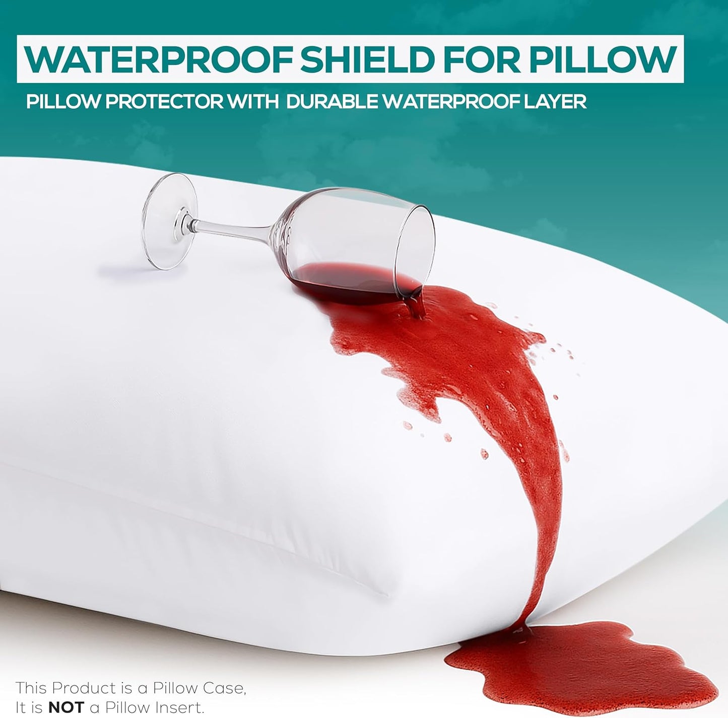 Set of 4 Pillow Protectors with Zipper Standard Size, Bed Bug and Dust Mite Proof Pillow Covers, Ultra Soft Pillow