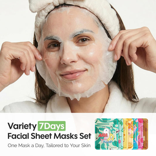 ZealSea Face Masks Skincare for Women, Variety 7Days Facial Sheet Mask Set for Deep Hydrating &