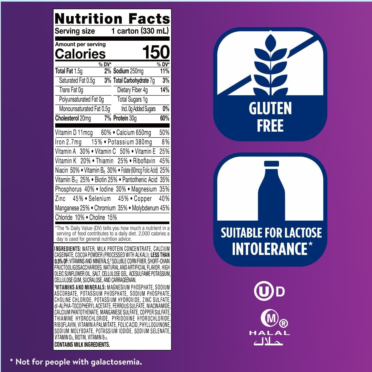Ensure Max Protein Shake, Milk Chocolate, Ready to Drink, 30g Protein for Muscle Health, 1g Sugar, 4g Fiber, 11 fl oz, 12 Pack