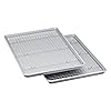 Nordic Ware Naturals 3 Piece Set - USA Made Aluminum Commercial Quality Sheet Pan for Baking or