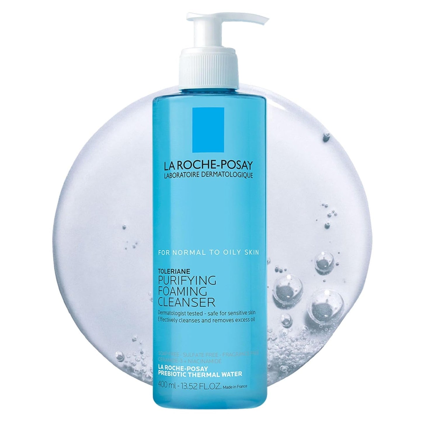 La Roche-Posay Toleriane Purifying Foaming Facial Cleanser, Oil Free Face Wash for Women & Men with Niacinamide +