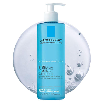 La Roche-Posay Toleriane Purifying Foaming Facial Cleanser, Oil Free Face Wash for Women & Men with Niacinamide +
