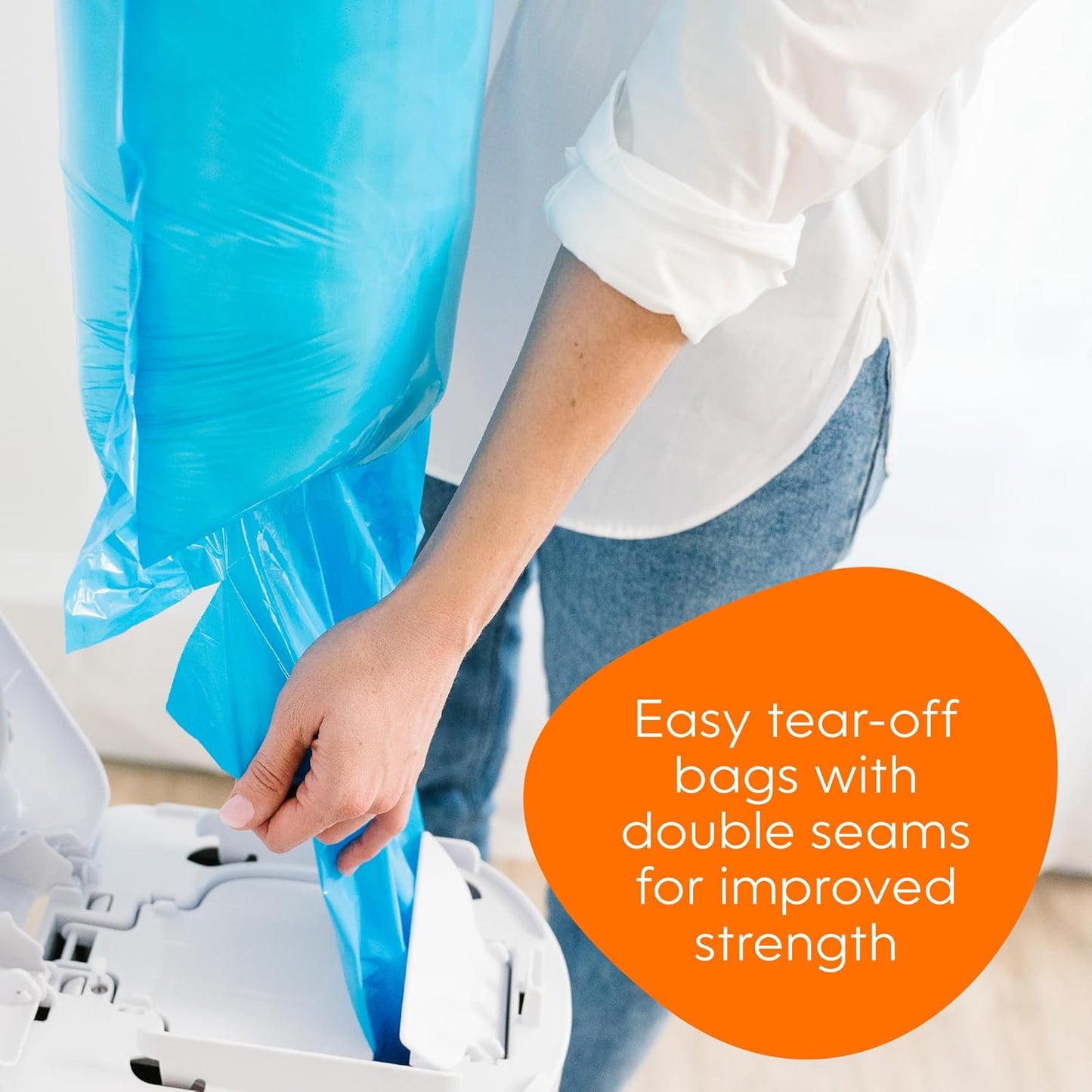 Diaper Genie Easy Roll Refill, 30 Bags Per Refill, Holds Up to 1410 Newborn Diapers, Odor Control, Diaper Pail Refill