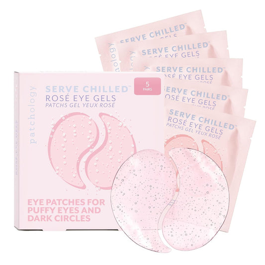 Patchology Serve Chilled Ros Hydrating Under Eye Patches Hyaluronic Acid & Antioxidant-Infused Eye Masks to Reduce Dark
