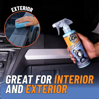 Chemical Guys Tire Kicker Sprayable Extra Glossy Tire Shine Spray, Dry-to-Touch Dressing - Restores Wet Look to Rubber, Vinyl, and
