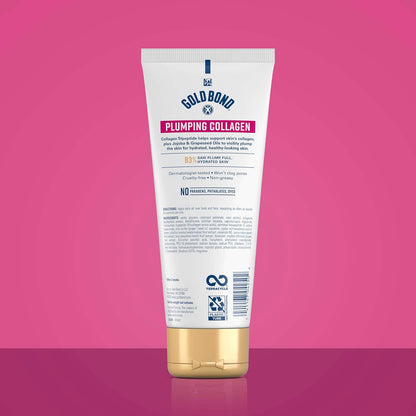 Gold Bond Plumping Collagen Body & Face Serum Lotion, Lightweight Hydrating Moisturizer with Collagen Peptide