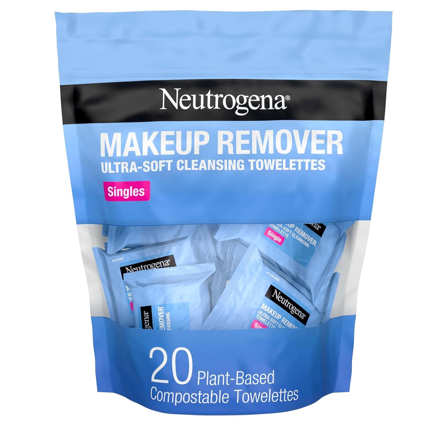 Neutrogena Makeup Remover Wipes, Daily Single Face Cleansing Towelettes, Makeup Removing Cleansing Wipes Removes Dirt &