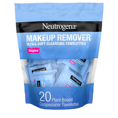 Neutrogena Makeup Remover Wipes, Daily Single Face Cleansing Towelettes, Makeup Removing Cleansing Wipes Removes Dirt &